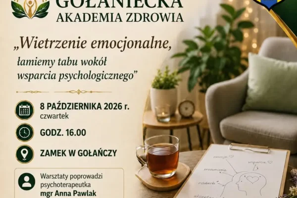 Gołaniecka Akademia Zdrowia zaprasza na warsztaty o wsparciu psychologicznym