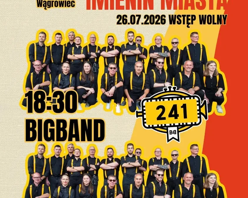 BigBand 241 rozgrzeje Park 600-lecia na Imieninach Miasta w Wągrowcu