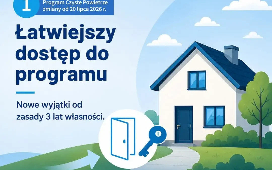 Korzystne zmiany w programie „Czyste Powietrze” od 20 lipca 2026 r.