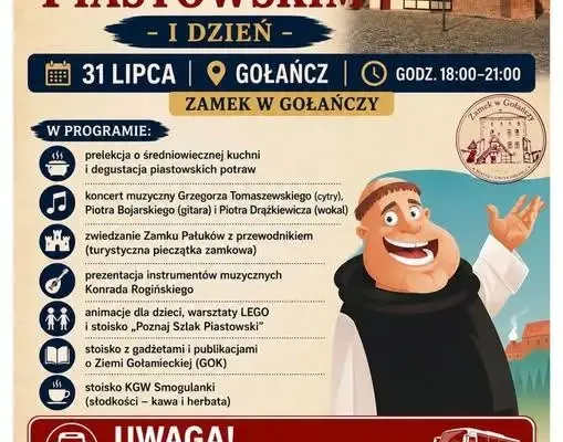 Weekend na Szlaku Piastowskim – wydarzenia w Gołańczy, Wągrowcu i Tarnowie Pałuckim