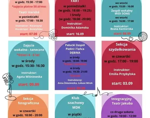 Zapisy na nowy sezon zajęć w Miejskim Domu Kultury w Wągrowcu już otwarte