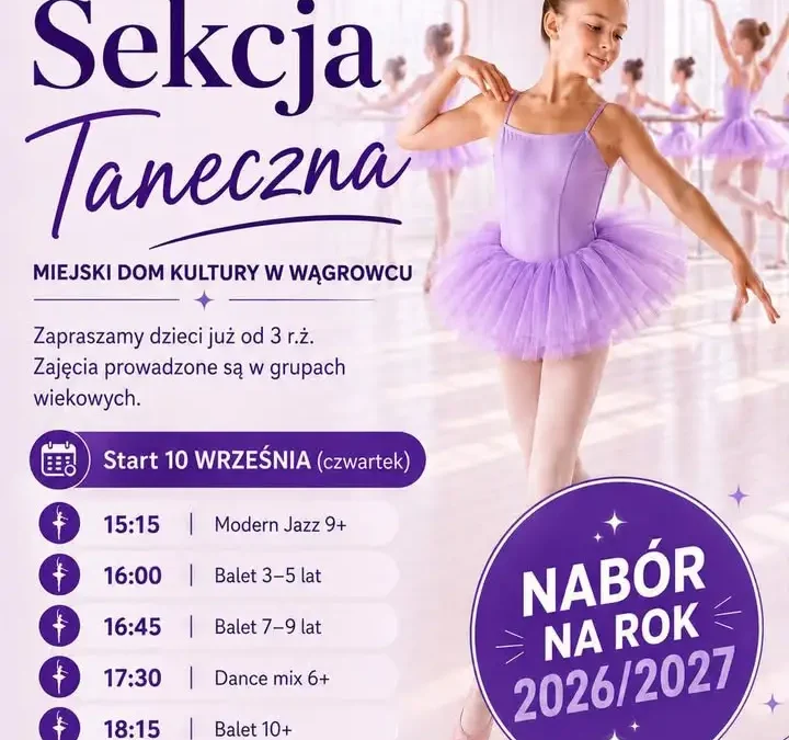 Zapisy na zajęcia taneczne w Wągrowcu – start 10 września