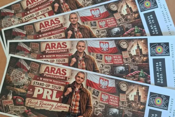 Bilety na stand-up Arasa Piaszczyńskiego w Damasławku już w sprzedaży