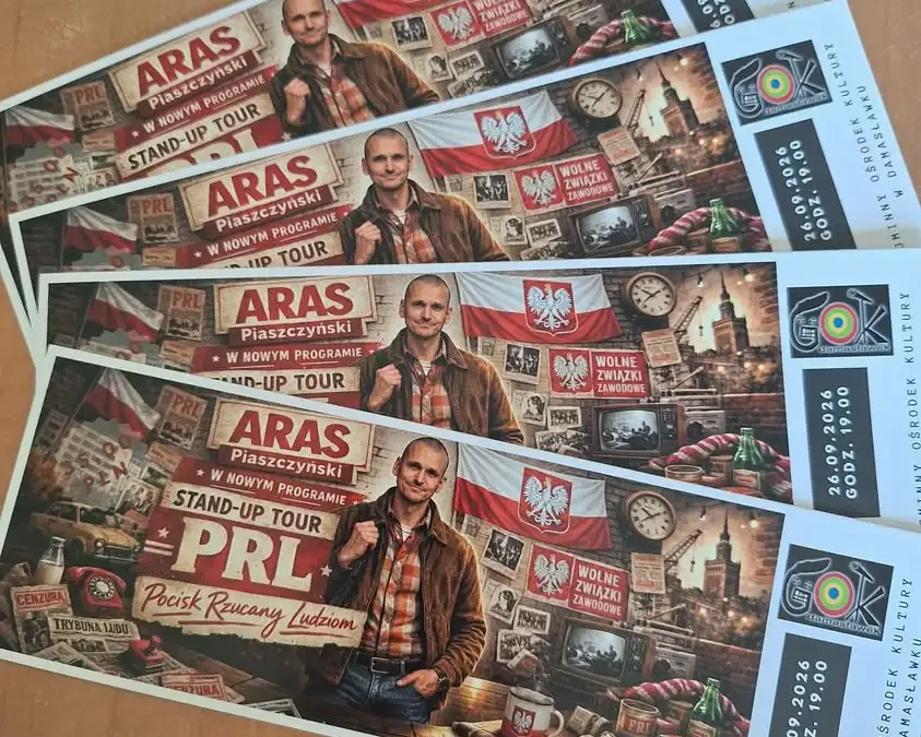 Bilety na stand-up Arasa Piaszczyńskiego w Damasławku już w sprzedaży