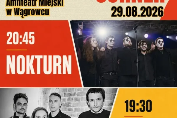 Muzyczne pożegnanie wakacji: MOLK i Nokturn zagrają w Amfiteatrze Miejskim