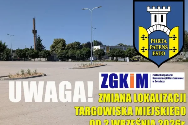 Targowisko w Gołańczy zmienia lokalizację. Od września handel na parkingu przy Sportowej