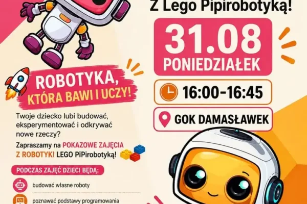 Pokazowe zajęcia z robotyki LEGO w GOK Damasławek