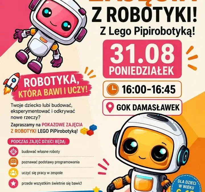 Pokazowe zajęcia z robotyki LEGO w GOK Damasławek