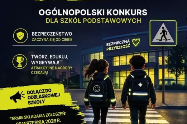 Konkurs „Odblaskowa Szkoła 2026” – wielkopolska Policja zaprasza szkoły podstawowe