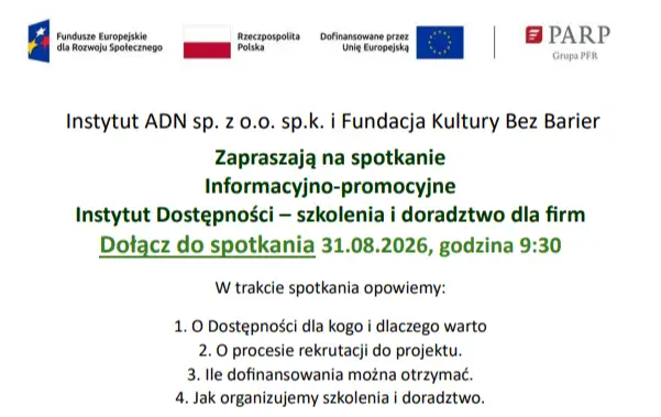 Bezpłatne szkolenia i doradztwo dla firm – spotkanie informacyjne w Damasławku