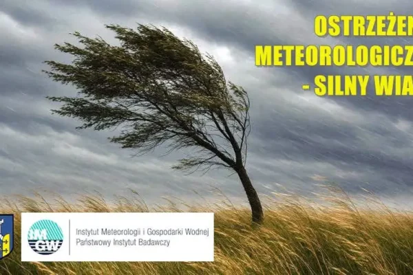 Ostrzeżenie IMGW: Silny wiatr w powiecie wągrowieckim, w tym w Gołańczy