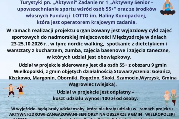 Senior Camp – nowy projekt dla mieszkańców 55+ z gmin Wielkopolski