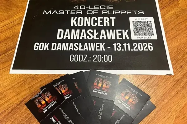 Koncert Metalliki w Damasławku? Scream Inc. zagra w GOK już 13 listopada